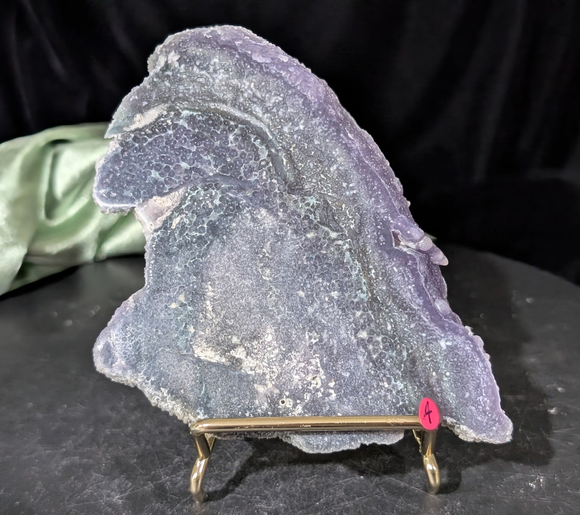 Sparkly Raw Edge Grape Agate Slab