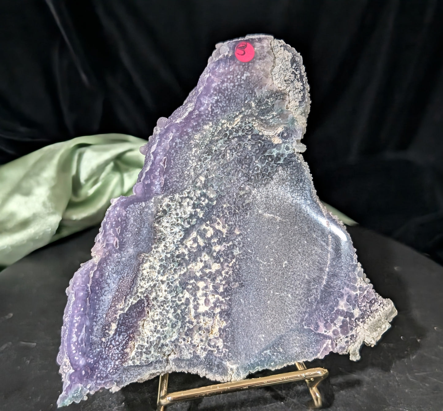 Sparkly Raw Edge Grape Agate Slab