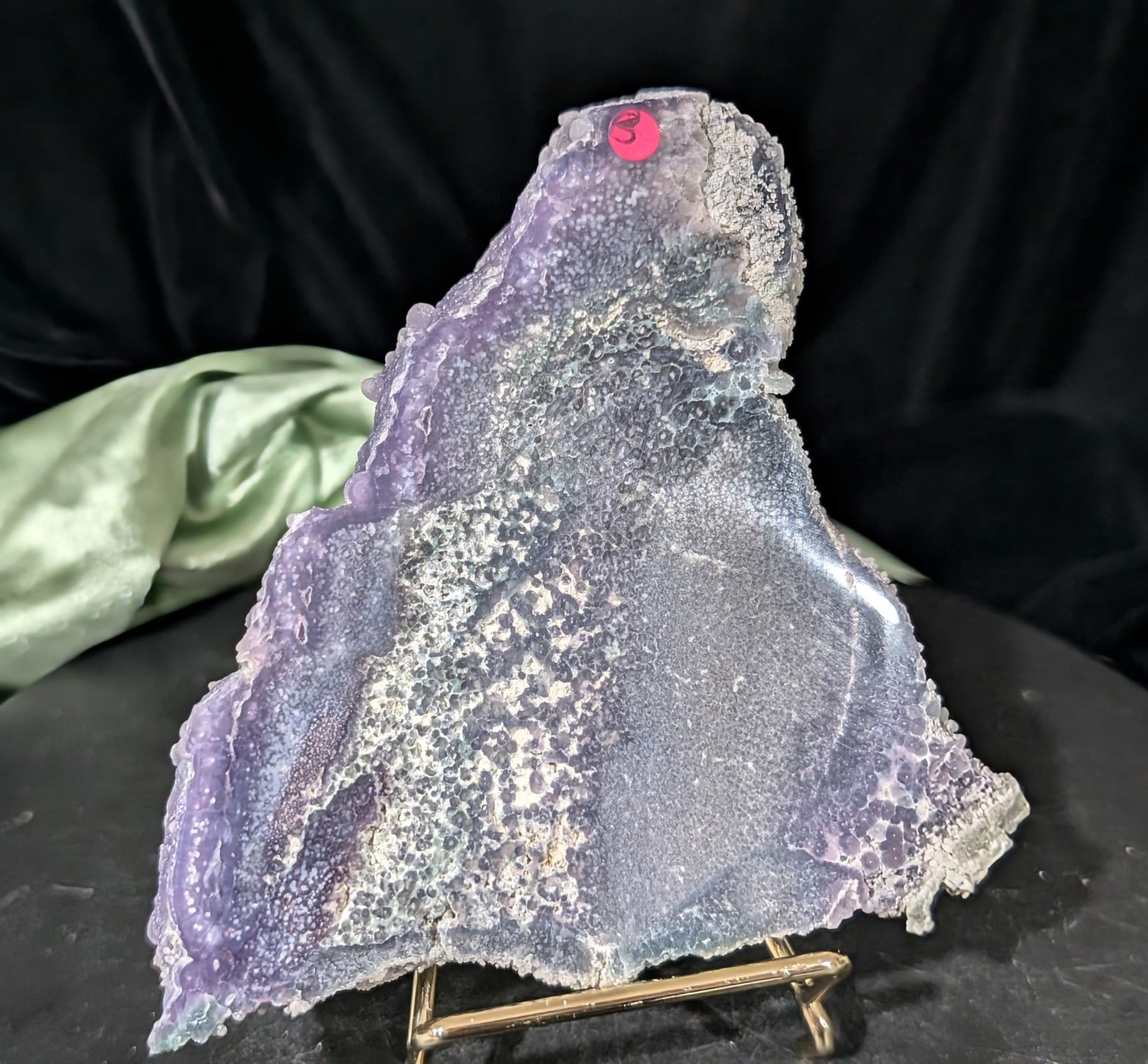 Sparkly Raw Edge Grape Agate Slab