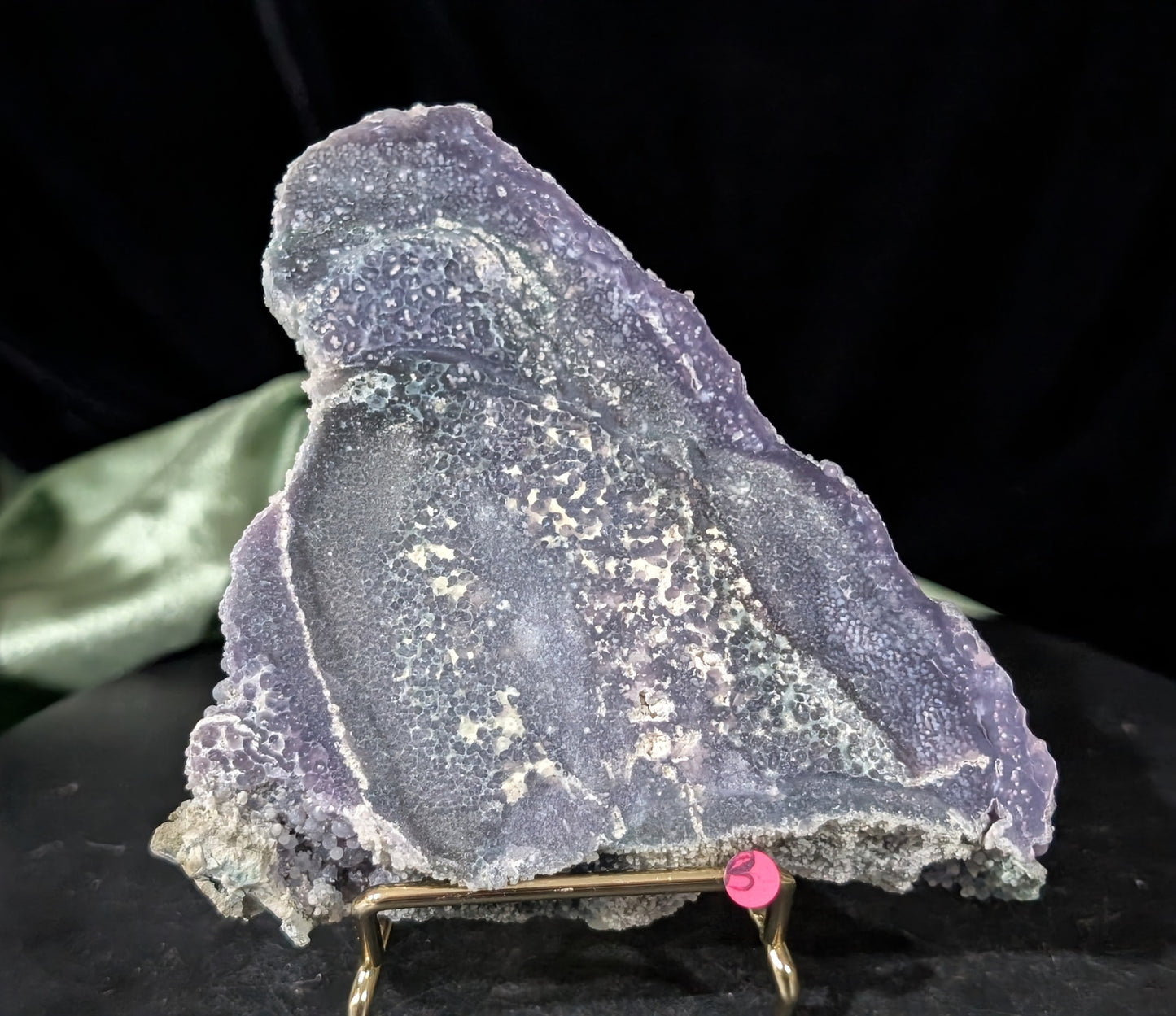 Sparkly Raw Edge Grape Agate Slab