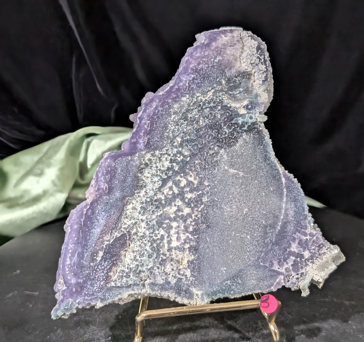 Sparkly Raw Edge Grape Agate Slab