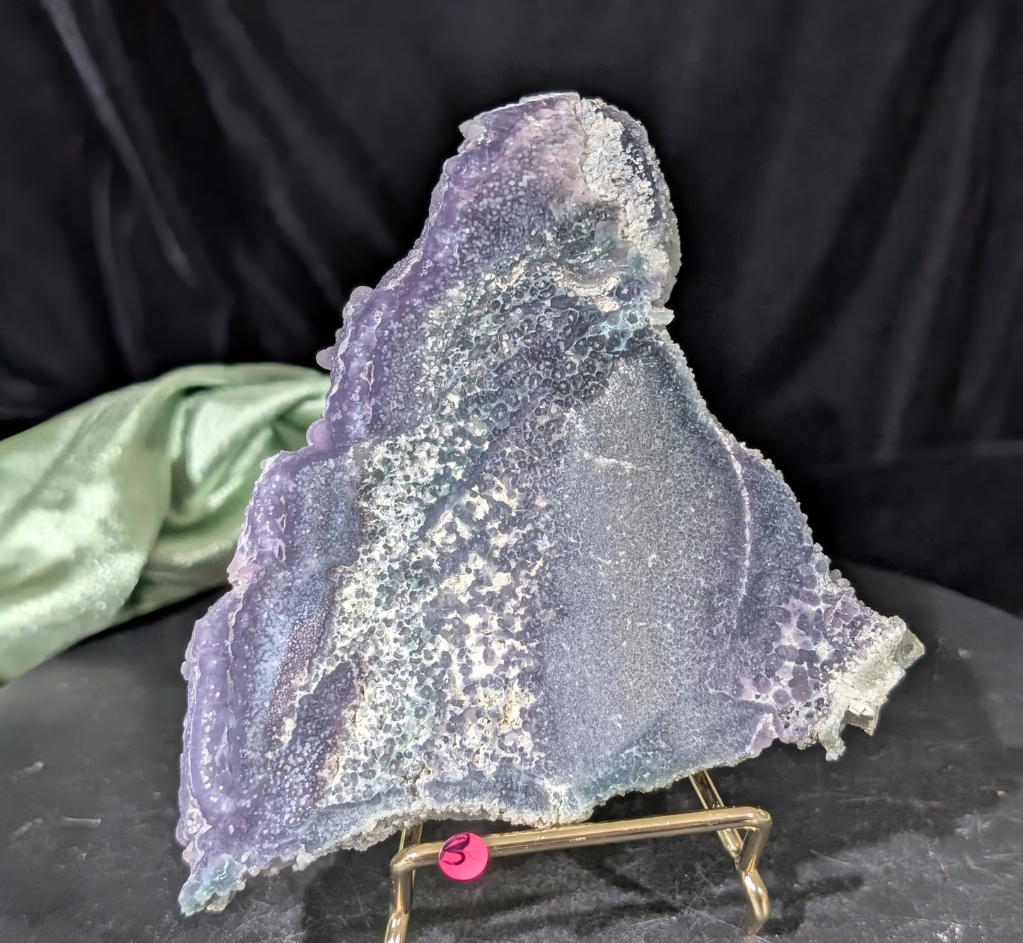 Sparkly Raw Edge Grape Agate Slab