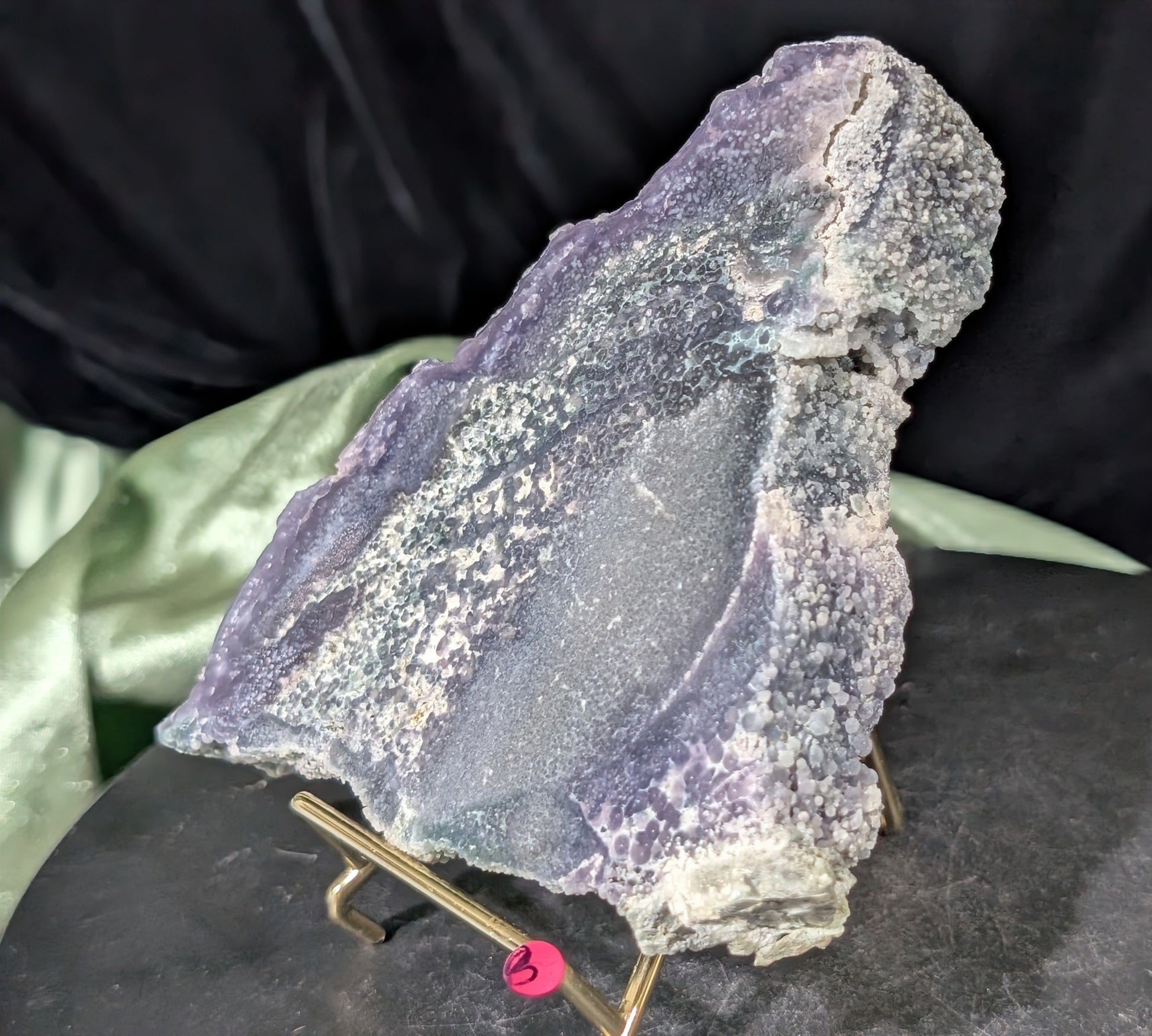 Sparkly Raw Edge Grape Agate Slab