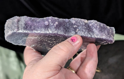 Sparkly Raw Edge Grape Agate Slab
