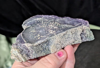 Sparkly Raw Edge Grape Agate Slab