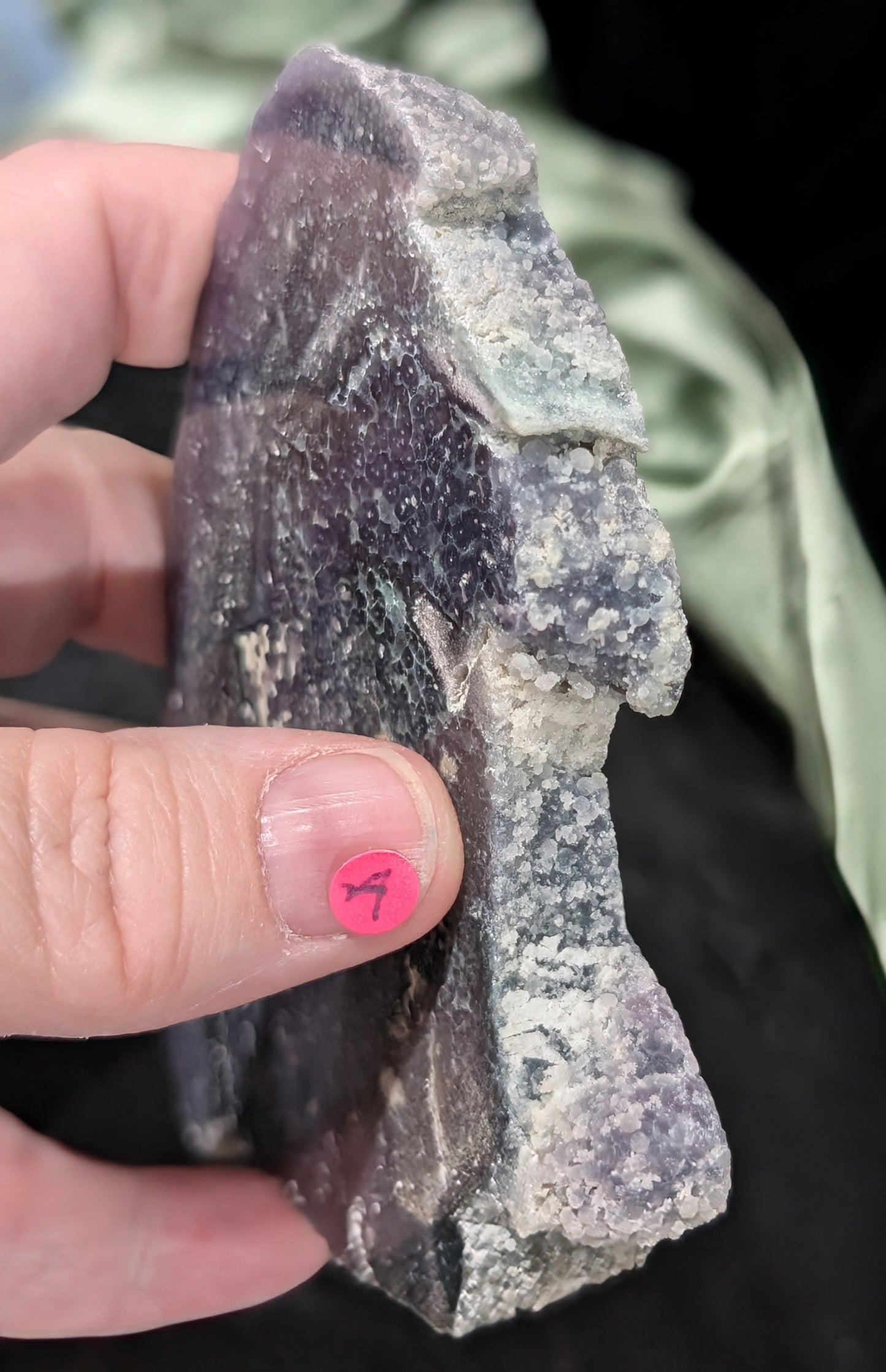 Sparkly Raw Edge Grape Agate Slab