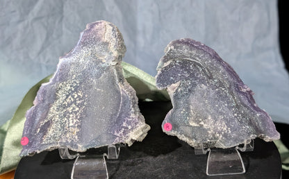 Sparkly Raw Edge Grape Agate Slabs
