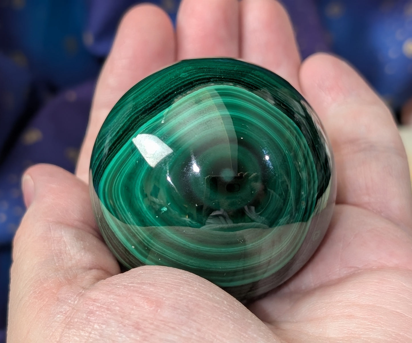 Spectacular Green Malachite Sphere