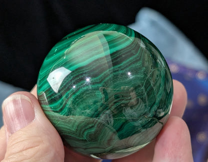 Spectacular Green Malachite Sphere