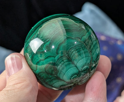 Spectacular Green Malachite Sphere