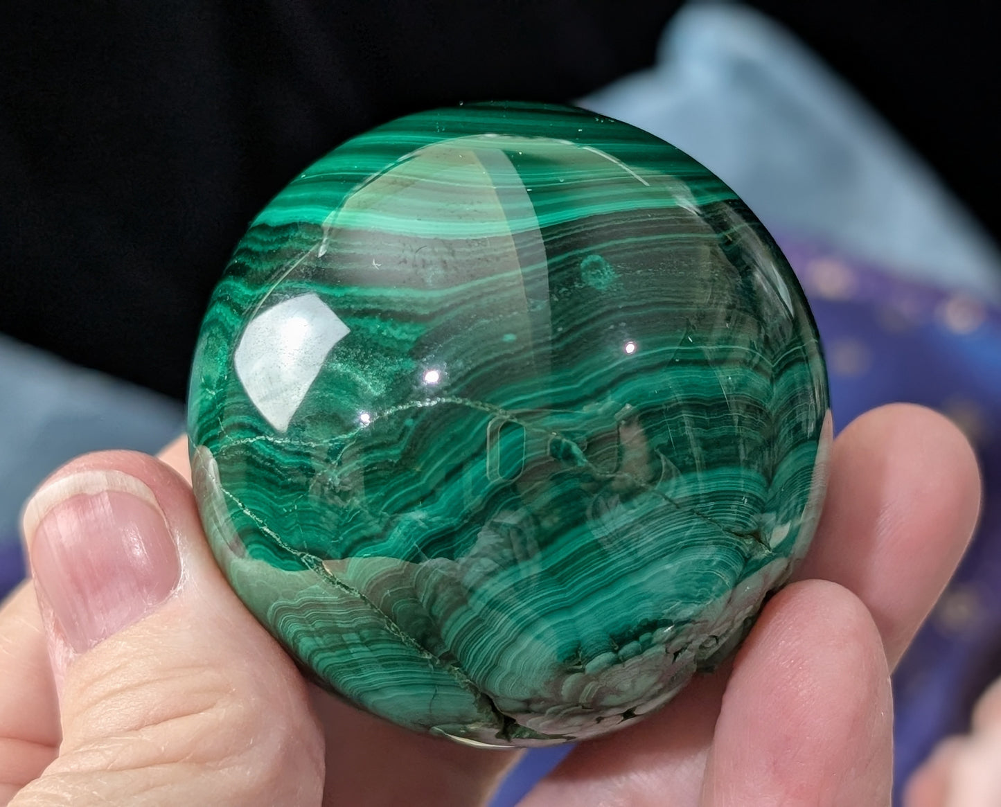 Spectacular Green Malachite Sphere