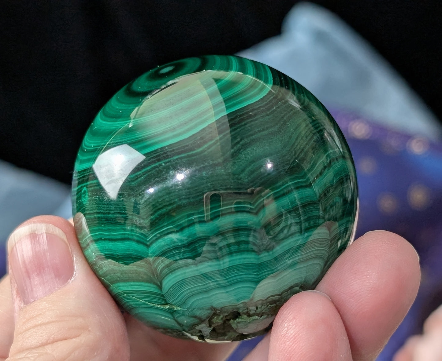 Spectacular Green Malachite Sphere