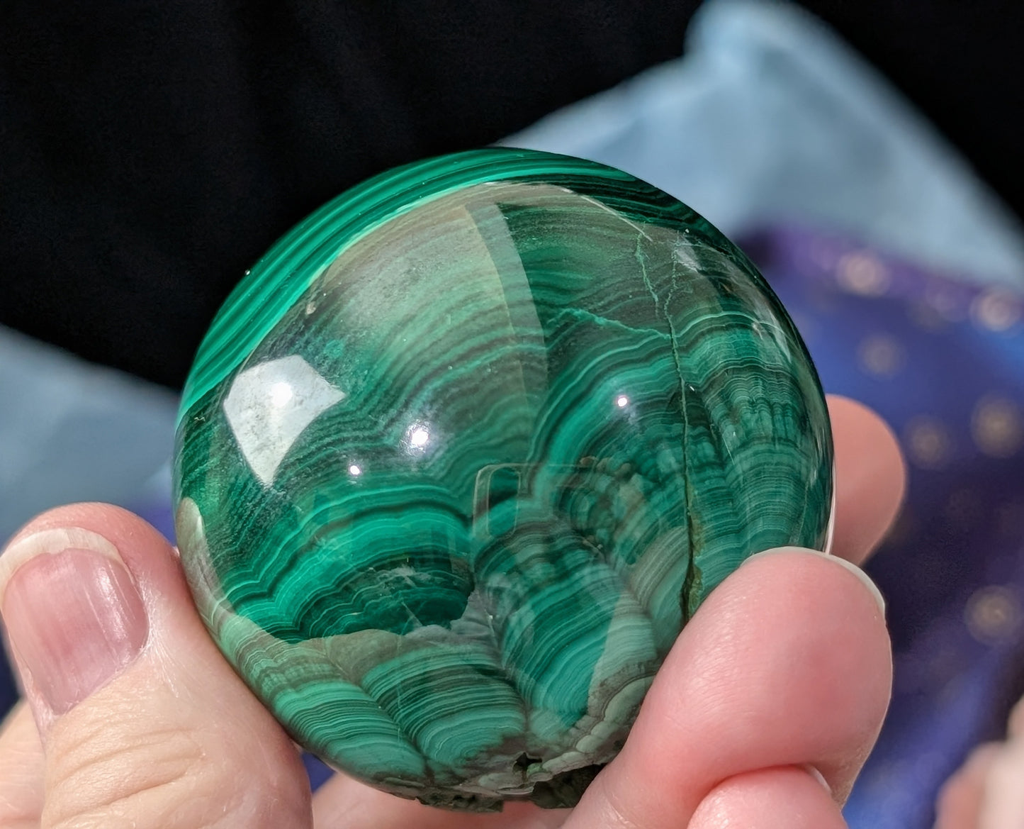 Spectacular Green Malachite Sphere