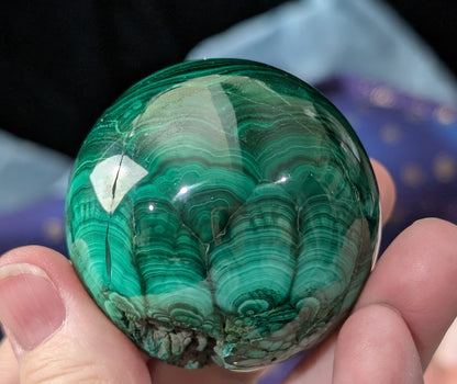 Spectacular Green Malachite Sphere