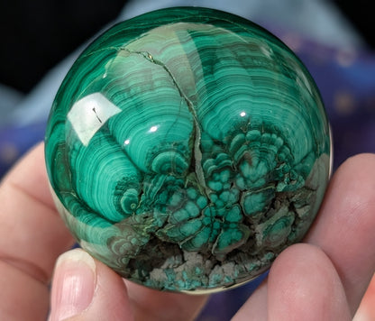 Spectacular Green Malachite Sphere