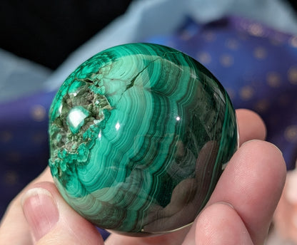 Spectacular Green Malachite Sphere