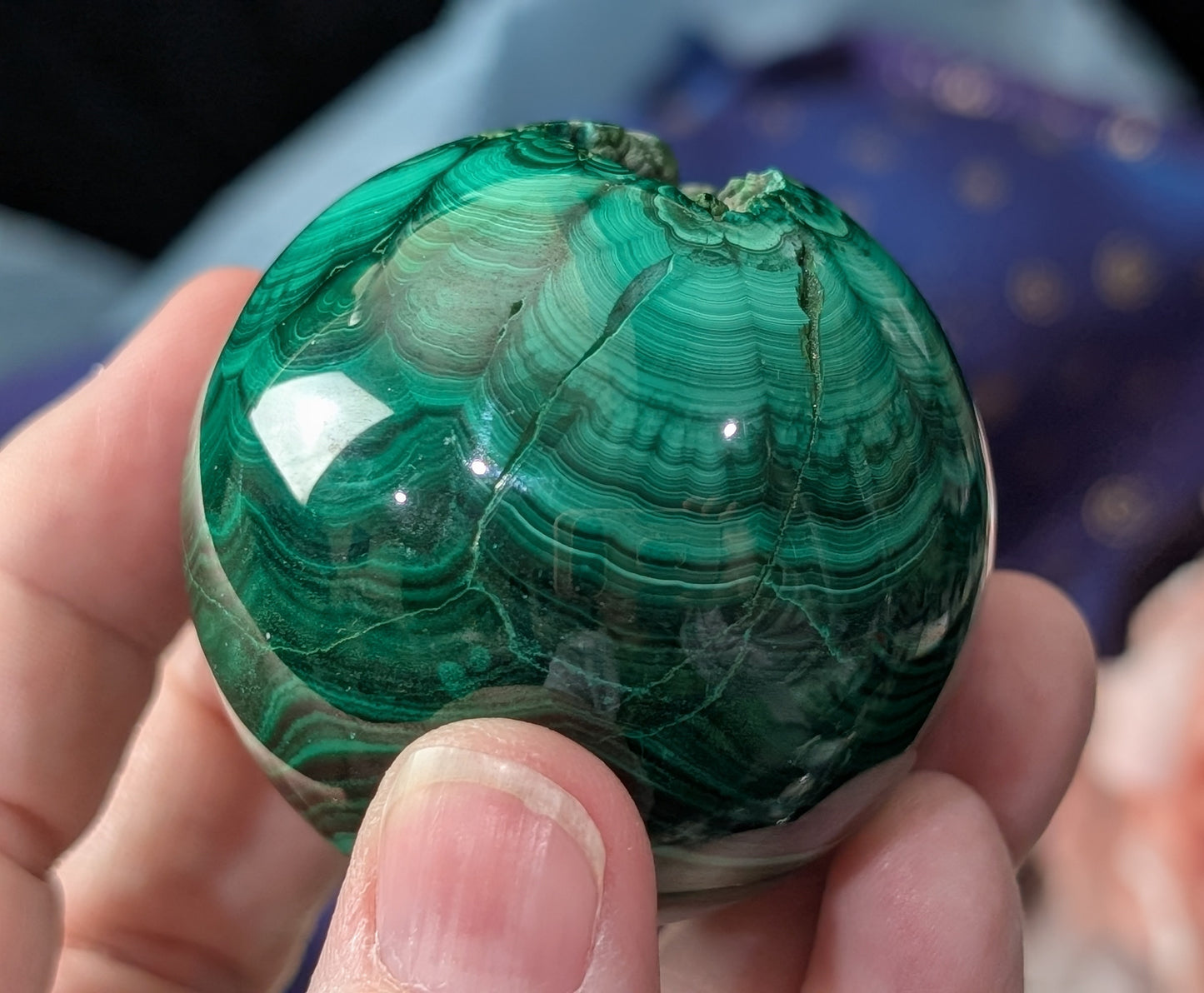 Spectacular Green Malachite Sphere