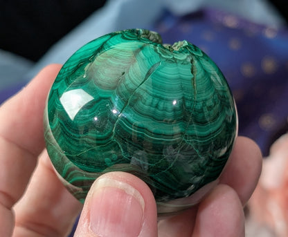 Spectacular Green Malachite Sphere