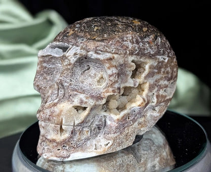 Druzy Sphalerite Crystal Skull