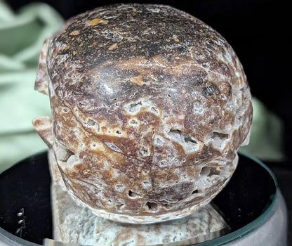 Druzy Sphalerite Crystal Skull