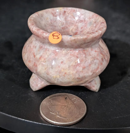 Strawberry Jasper Cauldron Sphere Holder