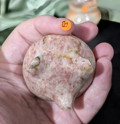 Strawberry Jasper Cauldron Sphere Holder