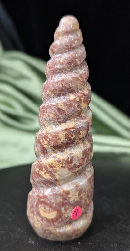 Strawberry Jasper Unicorn Horn
