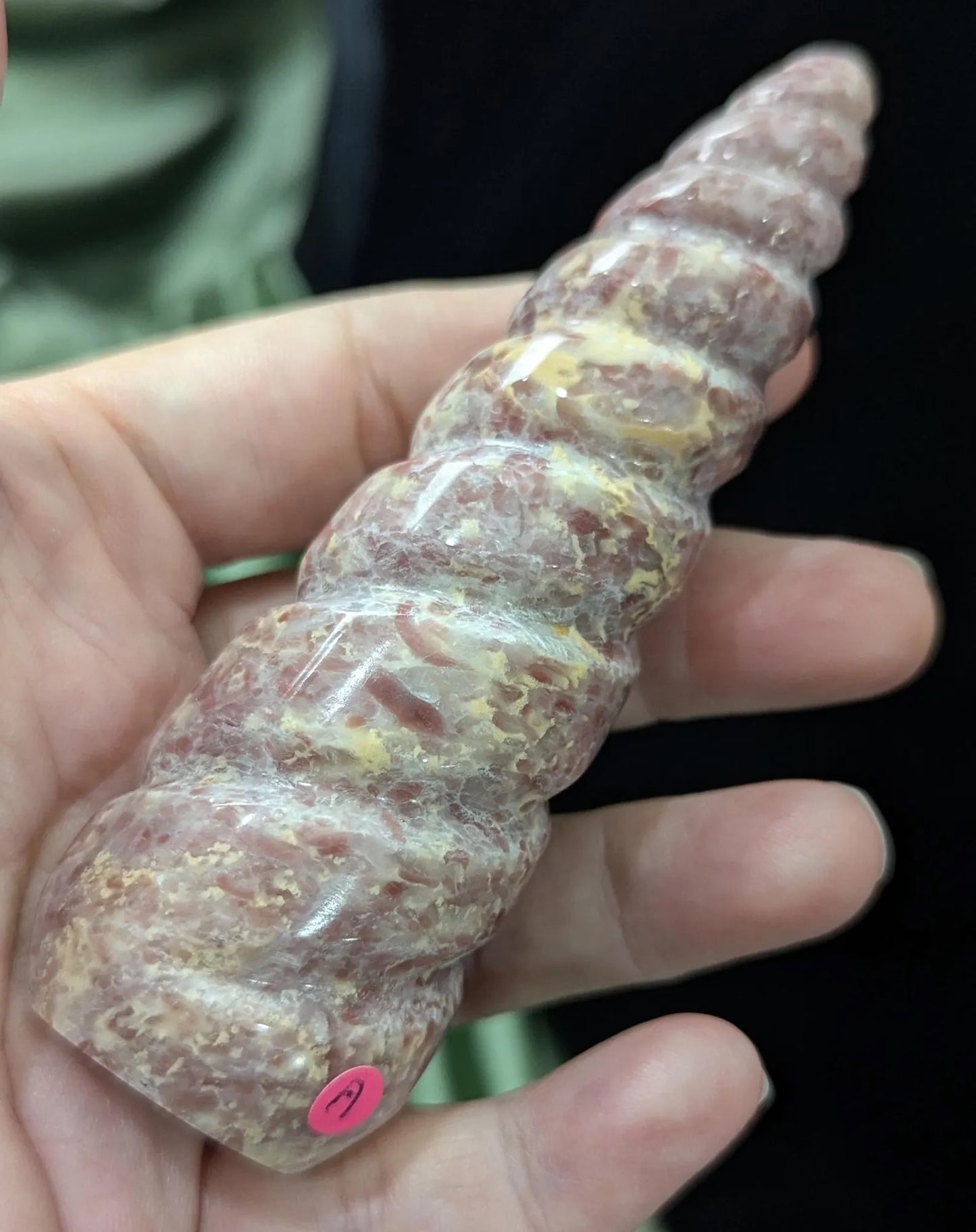 Strawberry Jasper Unicorn Horn