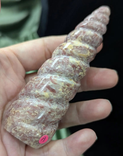 Strawberry Jasper Unicorn Horn