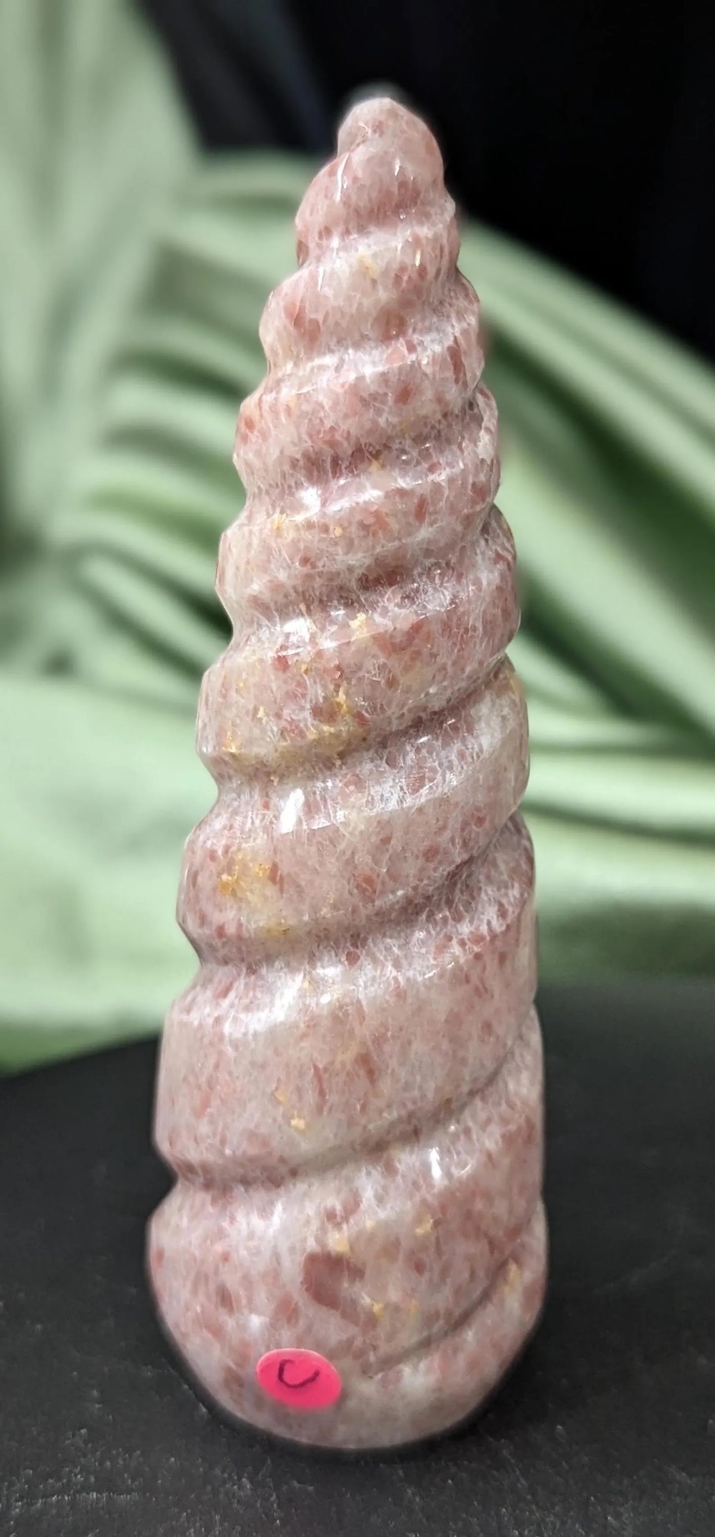 Strawberry Jasper Unicorn Horn
