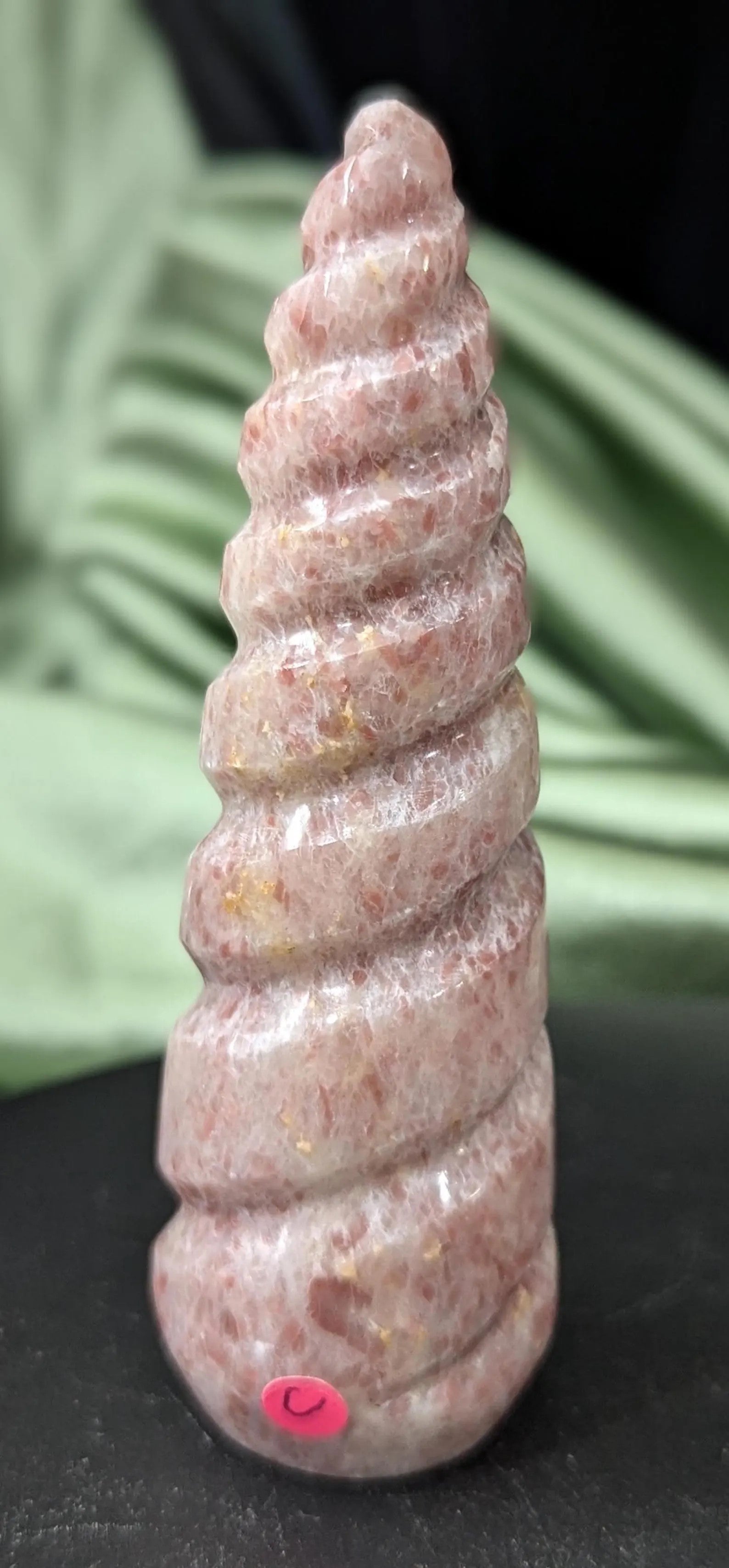 Strawberry Jasper Unicorn Horn