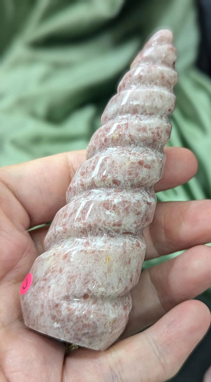 Strawberry Jasper Unicorn Horn
