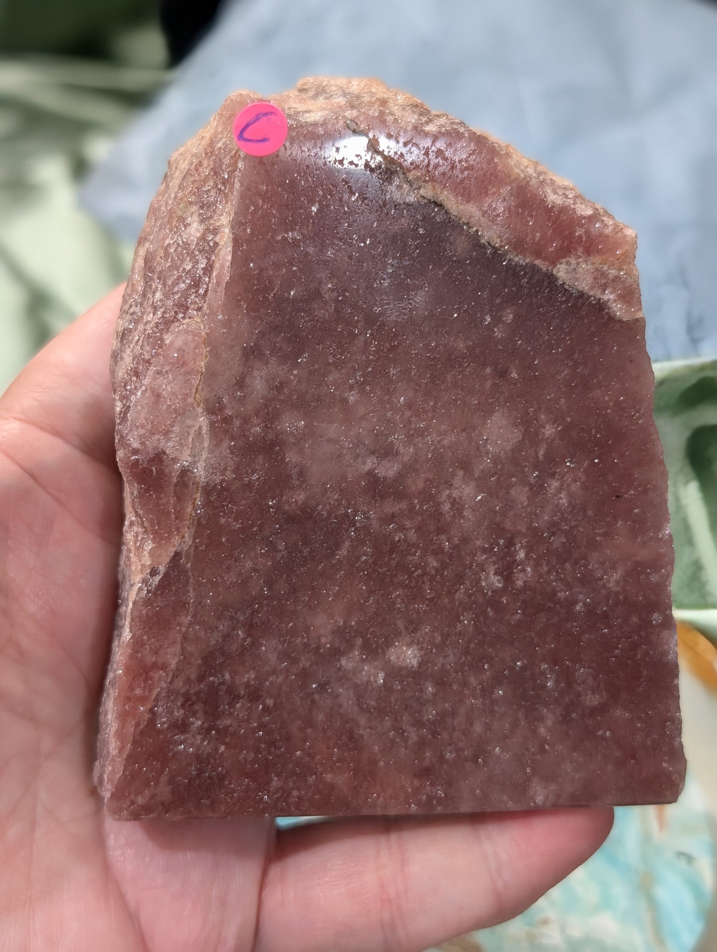 Strawberry Quartz Cut Base Freeform