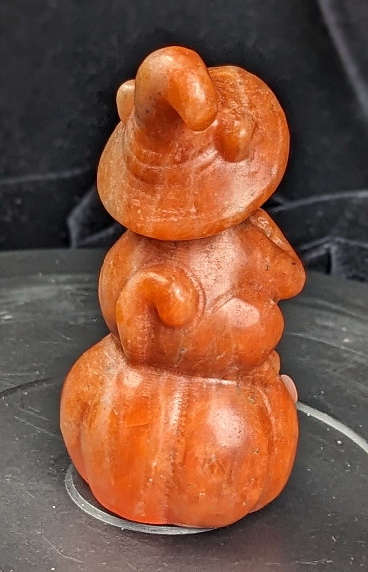 Sunstone Witch Cat on Pumpkin Figurine