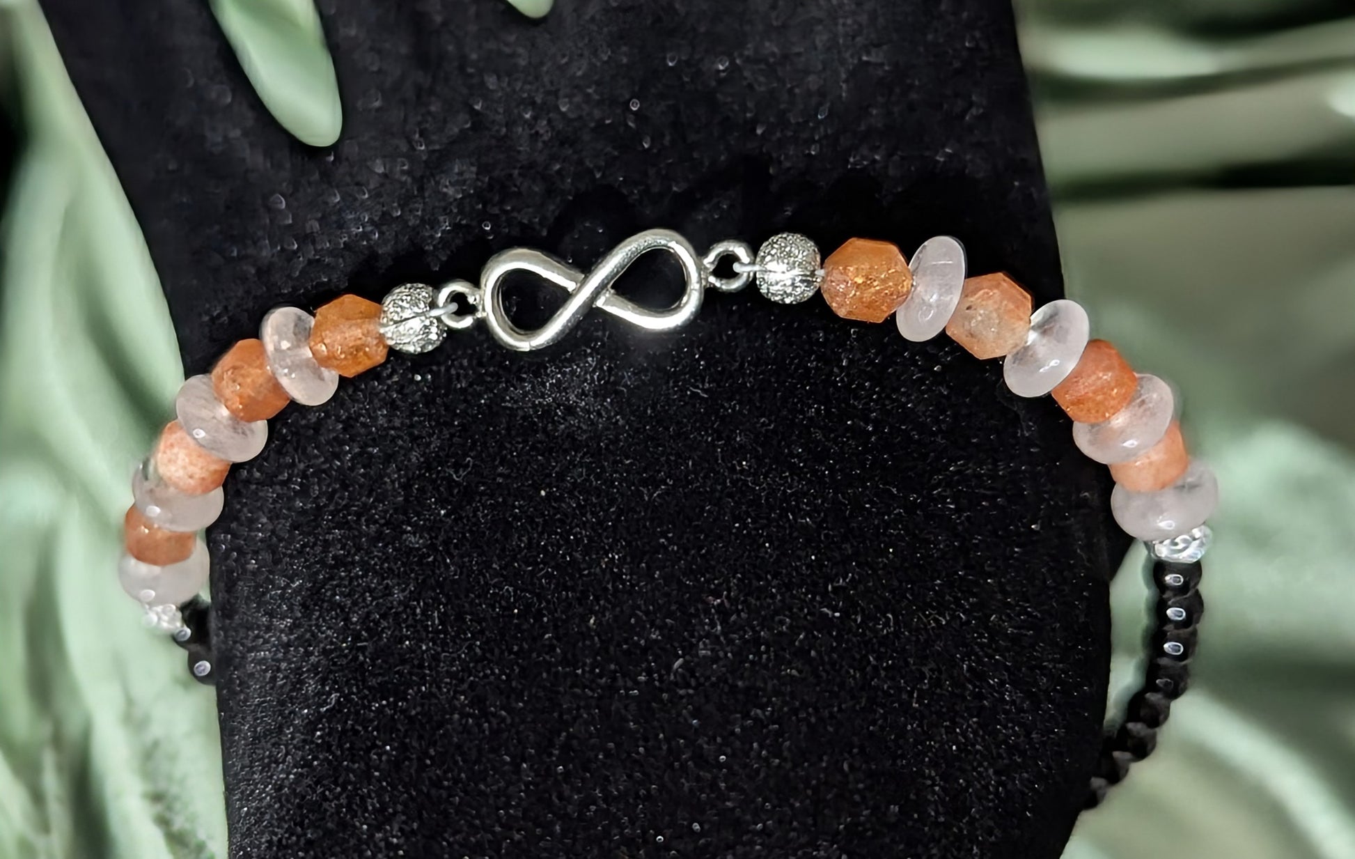 Sunstone and Rose Quartz Bracelet