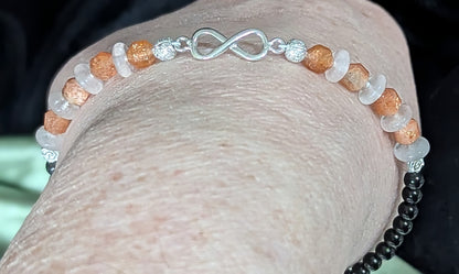 Sunstone and Rose Quartz Bracelet
