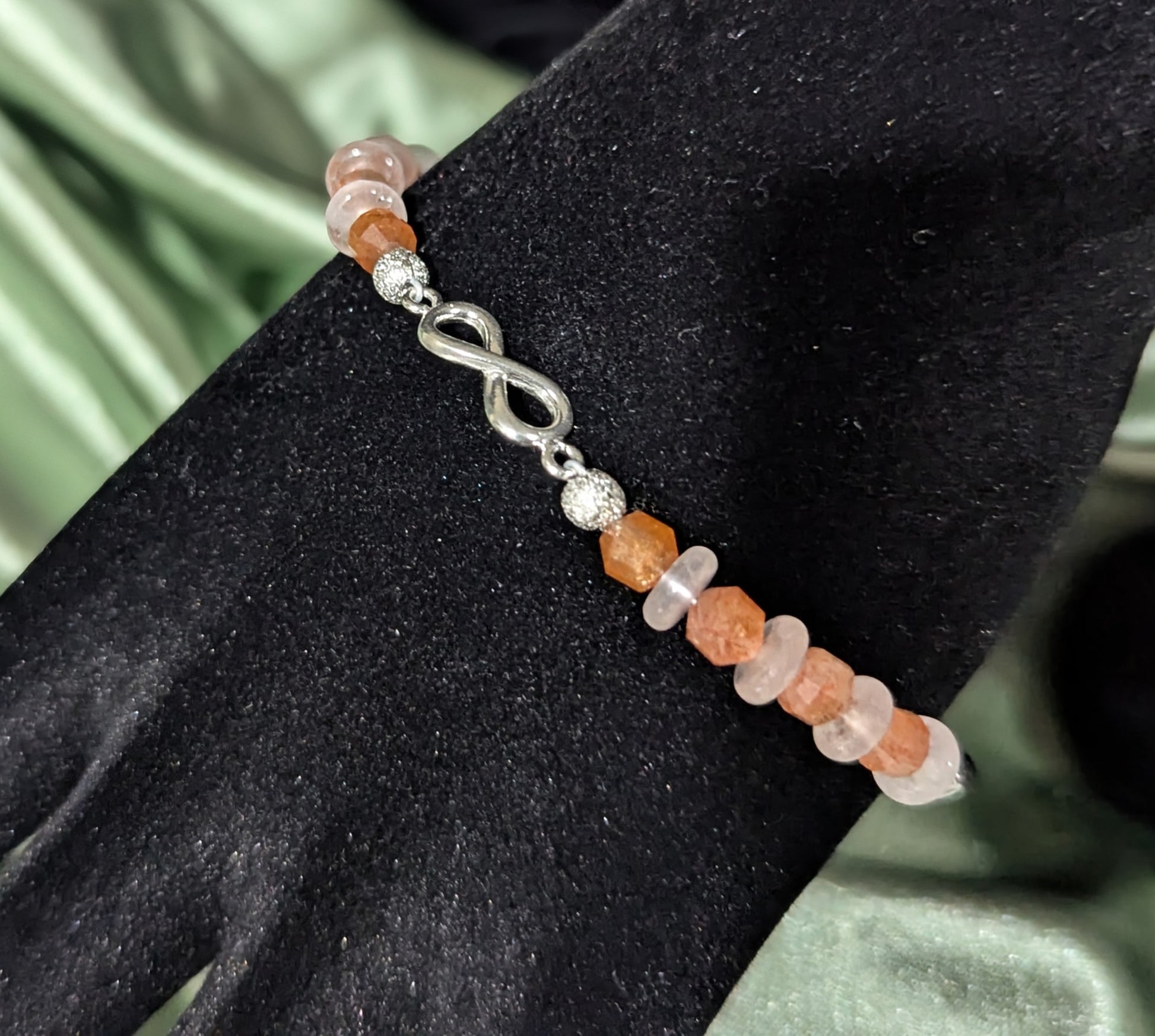 Sunstone and Rose Quartz Bracelet