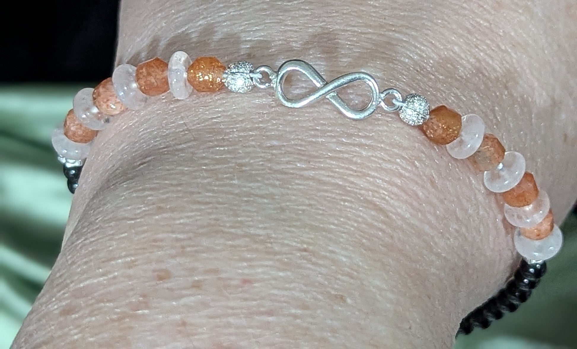 Sunstone and Rose Quartz Bracelet