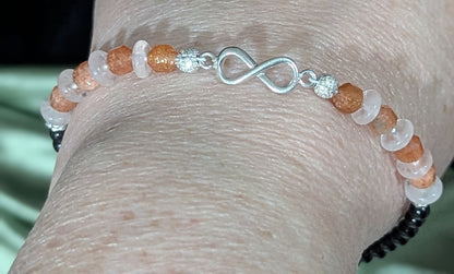 Sunstone and Rose Quartz Bracelet