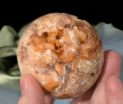 Super Druzy Pink Crazy Lace Agate Sphere