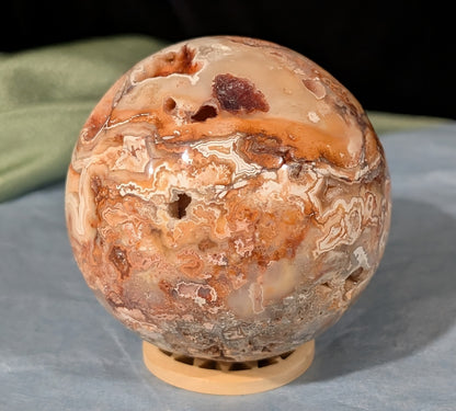 Super Druzy Pink Crazy Lace Agate Sphere