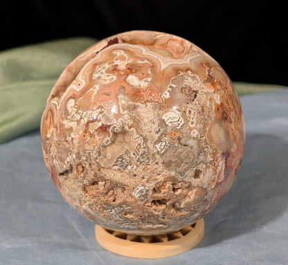 Super Druzy Pink Crazy Lace Agate Sphere