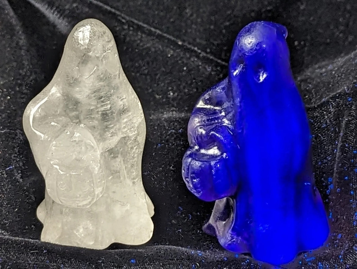 Trick-or-Treating Crystal Ghost Figurines