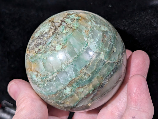 Turquoise in Quartz Sphere