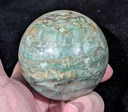 Turquoise in Quartz Sphere