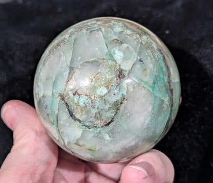 Turquoise in Quartz Sphere