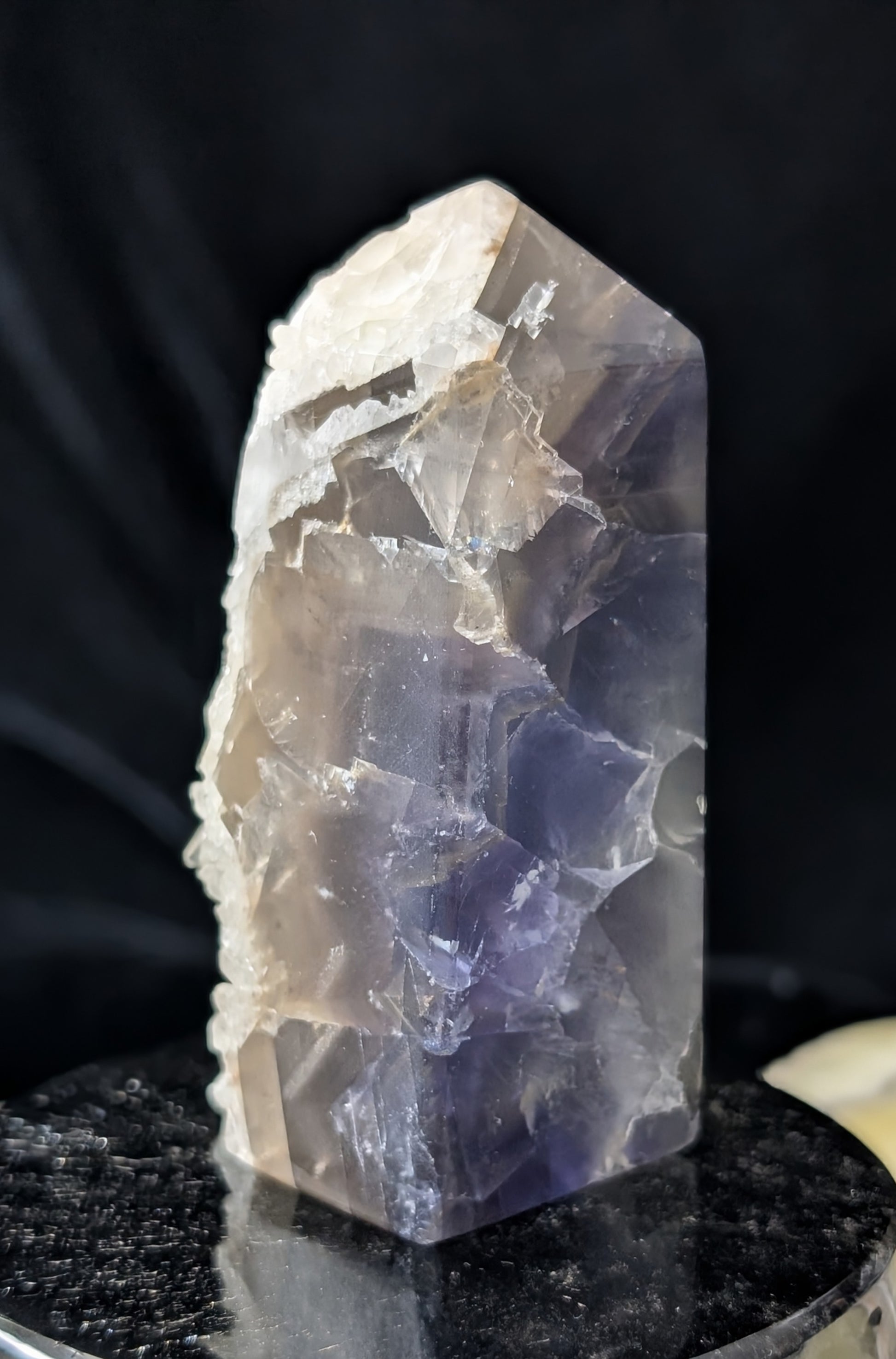 UV Reactive Calcite and Cubic Fluorite Tower