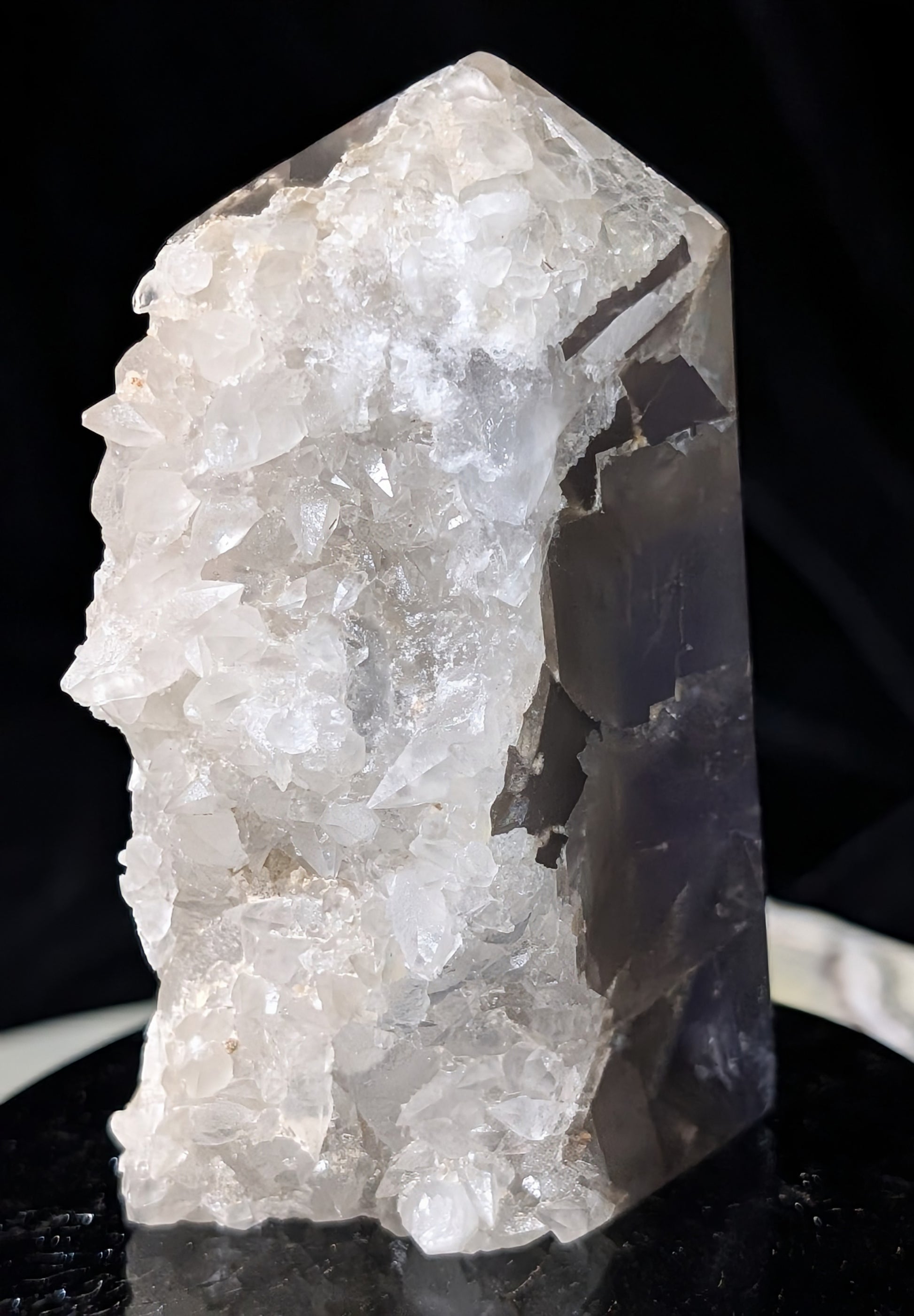 UV Reactive Calcite and Cubic Fluorite Tower