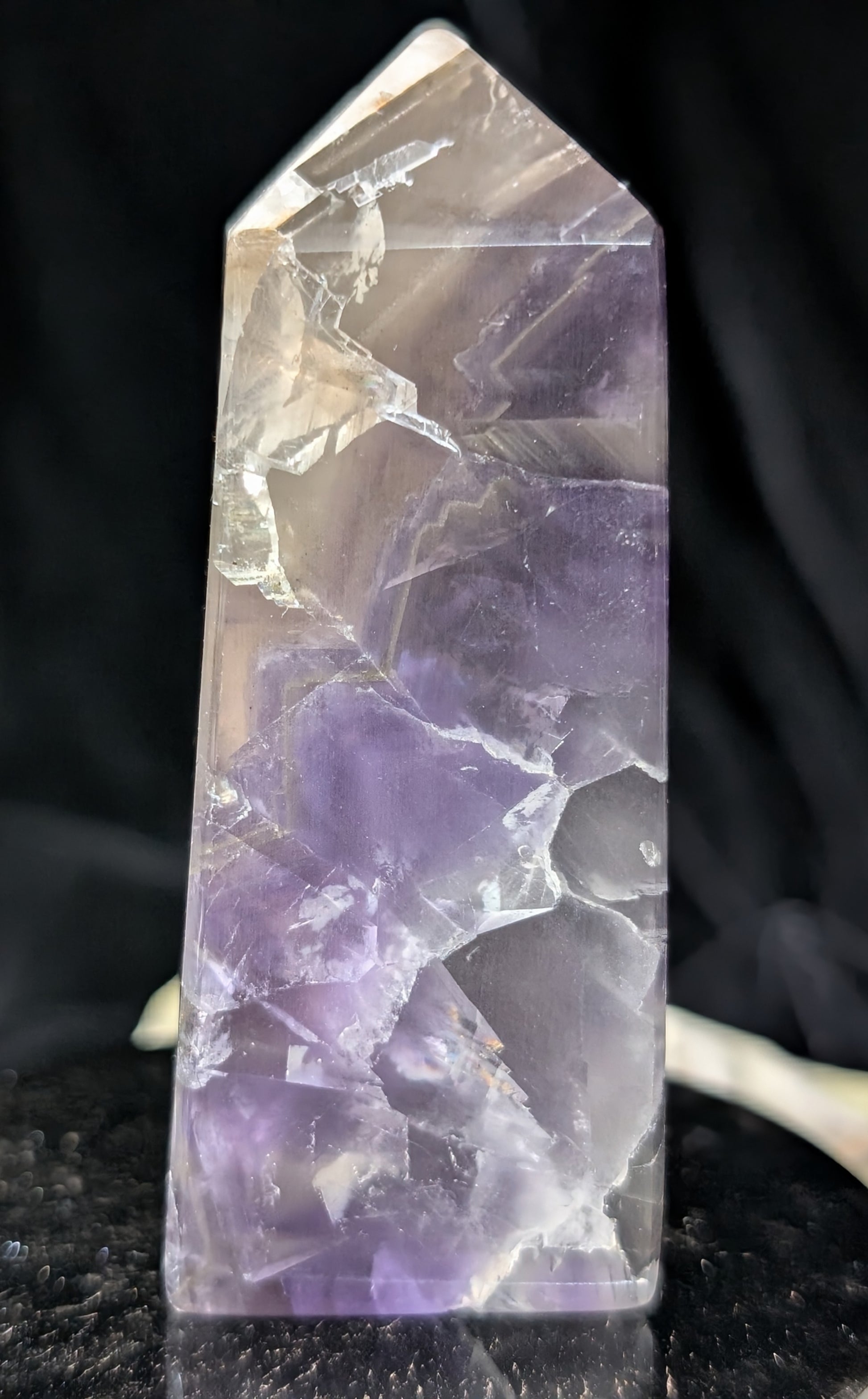 UV Reactive Calcite and Cubic Fluorite Tower