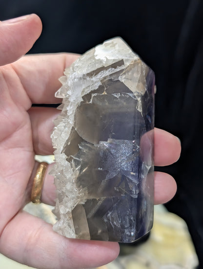 UV Reactive Calcite and Cubic Fluorite Tower